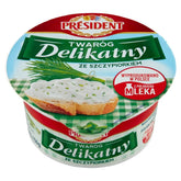 Zarter Hüttenkäse mit Schnittlauch President 150g